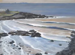 Buy Large Framed Original Watercolour & Pastel Scottish Seascape Waves Beach • 39.99£