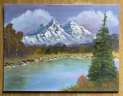 Buy Original Art Mountain Scenery Oil Painting 30x40 Cm Canvas • 105£
