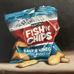 Buy Jane Palmer Art Original Still Life Oil Painting Framed Artwork Fish N Chips • 595£