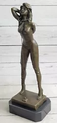 Buy Erotic Art Female Woman Lost Wax Method Bronze Sculpture Statue Figurine Sale • 157.72£