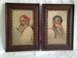 Buy  2 X Antique Oil On Wood Paintings By Giuseppe Giardiello And  Eduardo FORLENZA  • 819£