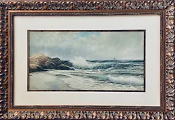 Buy Late 19th Century George Howell Gay Coastal Seascape Watercolor Painting Signed • 883.75£