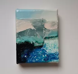 Buy Seascape Greek Island Oil Painting On Canvas - Mini Size -Unframed • 8£