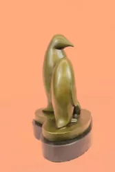 Buy Large Mother Penguin With Her Baby Bronze Sculpture Statue Figure Figurine Art • 83.23£