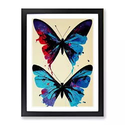 Buy Butterflies Splatter Paint Wall Art Print Framed Canvas Picture Poster Decor • 24.95£