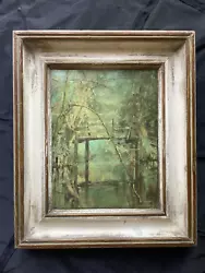Buy Antique Impressionist Oil Painting Garden Bridge Norfolk Monet Inspired • 475£