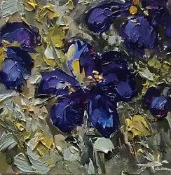 Buy Irises Oil Painting Vivek Mandalia Original Impressionism Collectible  Signed • 105£