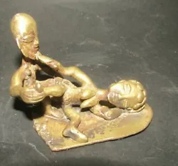 Buy Small Bronze Benin Erotic Small African Bronze Erotic Sculpture • 30.88£