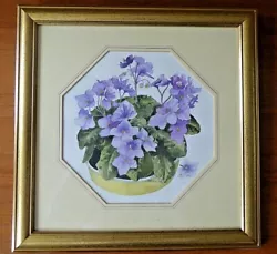 Buy Original Watercolour 'African Violet' By Eric Leighton, Sheffield. • 20£