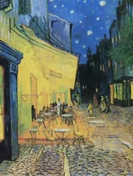 Buy Van Gogh Café Terrace At Night Art Oil Painting Premium Paper Print Poster Gift • 3.49£