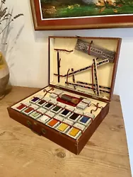 Buy Vintage Watercolour Box With Contents French Children’s Art Box Painting Booklet • 60£