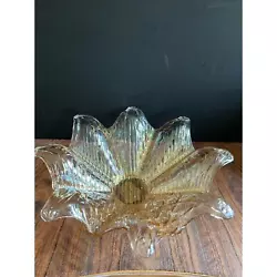 Buy Vintage Murano Antica Cristalleria Golden Peach Art Glass Bowl • 51.35£