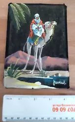 Buy Hand Painted And Signed Image Of Camel And Rider Desert Scene Approx 6x4  • 6£