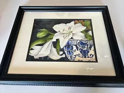 Buy Lillies Signed Buza Framed Art Black & White Lilly Flower • 946.28£