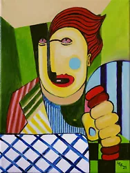 Buy Saviour Of The Working Class Oil Painting On Canvas In Pablo Picasso Style NEW • 40£