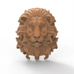 Buy Lion Head STL Files For CNC Router Engraving 3D Printer Laser Digital Model DIY • 2.32£