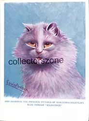 Buy Louis Wain Book Print Cat Blue Persian Taken From 1910 Book 7 X 5.5 Inch • 22£