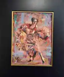 Buy Original Mario Mendoza Flamenco Spanish Dancer Gipsy Dress Oil Painting Framed • 1,245£