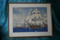 Buy Vintage Watercolour Of Galleons - Seascape - Ships - Sailing • 37.50£