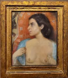 Buy John Winstanley Breyfogle -Nude Girl Staring At A Black Cat-1920s Painting • 3,780.22£