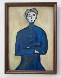 Buy Original Small Modernist Abstract Style Figurative Oil On Board Painting • 0.99£