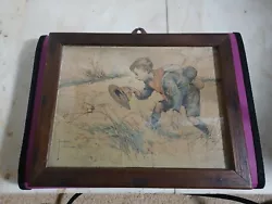 Buy Watercolour Of Boy Scout And Bird By Lawson Wood (1878 - 1957) • 300£