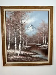 Buy Framed Oil Painting  Mountain Trees River Landscape Signed Capeling Original • 179.96£
