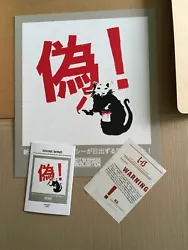 Buy Real Not Banksy FAKE! JAPANESE IMPORT Paint Rat Signed Art Print #/250 COA • 289.99£