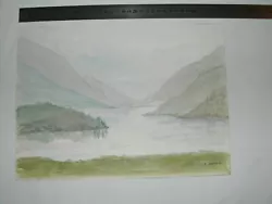 Buy LOCH LAKES & MOUNTAIN VALLEYS AFAR Scotland Scenes Vintage Watercolour Painting • 2£