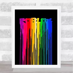 Buy Rainbow Paint Style Drip Children's Kids Wall Art Print • 8.29£