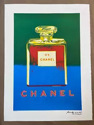 Buy Andy Warhol Chanel Nº5 Blue/Green, 1985 Pl. Signed Hand-Number Ltd Ed 22 X 30 In • 159.38£