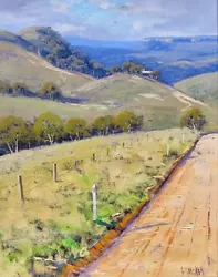 Buy Beautiful Original Australian Outback Landscape Oil Painting Summer Sky Clouds • 311.06£