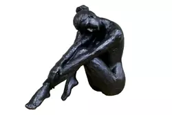 Buy Sitting Scultpured Sleek Naked Lady Ornament | Black • 21.95£