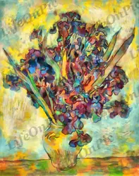 Buy Oil Art, In Wall Art, Decor, Wallpaper Background PNG File, Flowers In Vase • 1.23£