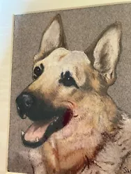 Buy Signed Vintage Print Of An Alsatian/German Shepherd By Sheila Excell • 9.99£
