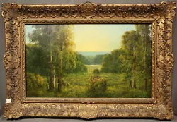 Buy 19th - 20th Century American Beautiful Forest Clearing Glade Landscape Sunshine • 4,341.48£