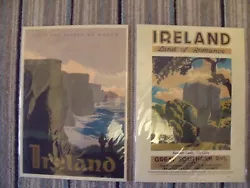 Buy Two A4 Reproduction Vintage Travel Posters Ireland - Cliffs Of Moher & Bunratty • 1.99£