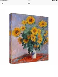 Buy Art Claude Monet Sunflowers Oil Painting Canvas Wall Art Picture Print • 9.99£