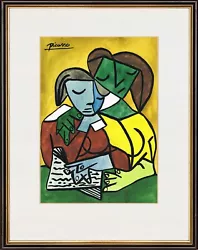 Buy PABLO PICASSO - Old Handmade Watercolor BEST PRICE !!! • 47.25£
