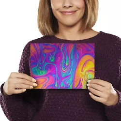 Buy A5 - Liquid Rainbow Paint Swirls Print 21x14.8cm 280gsm #14630 • 3.99£