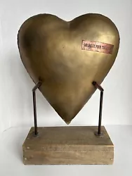 Buy Sugarboo Designs - Large Metal Heart Sculpture With Separate Base • 41.82£