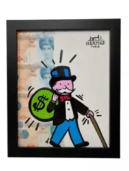 Buy Banksy Graffiti Art Pop Art X Hermes Monopoly Man Painting (2015) • 284.17£