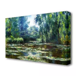 Buy Water Lillies In Monets Garden By Claude Monet - Wrapped Canvas Painting • 55.04£