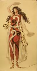 Buy Giorgio De Chirico Watercolor:  Study Drawing Of A Woman In Costume  • 14,174.90£