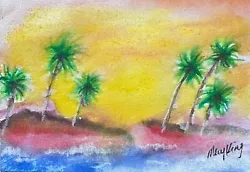 Buy Watercolor ACEO Original Painting By Mary King - Tropical Sunset - 2.5  X 3.5  • 2.48£