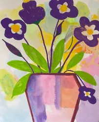 Buy “Summer Flowers” An Original Flower Painting By Suffolk Artist. • 4.99£
