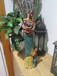 Buy Large (42cm Tall) African Woman & Children Statuette Figure Figurine Ornament • 24.99£