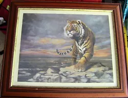 Buy Sivia Duran Early Painting Print  Of A Tiger, Signed • 60£