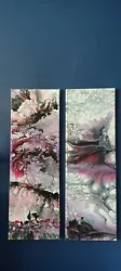 Buy Two 20 CM  X  60 CM Original Space Pour Painting Wall Art - Painted By Seller • 22£