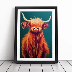 Buy Highland Cow Art No.4 Wall Art Print Framed Canvas Picture Poster Decor • 24.95£